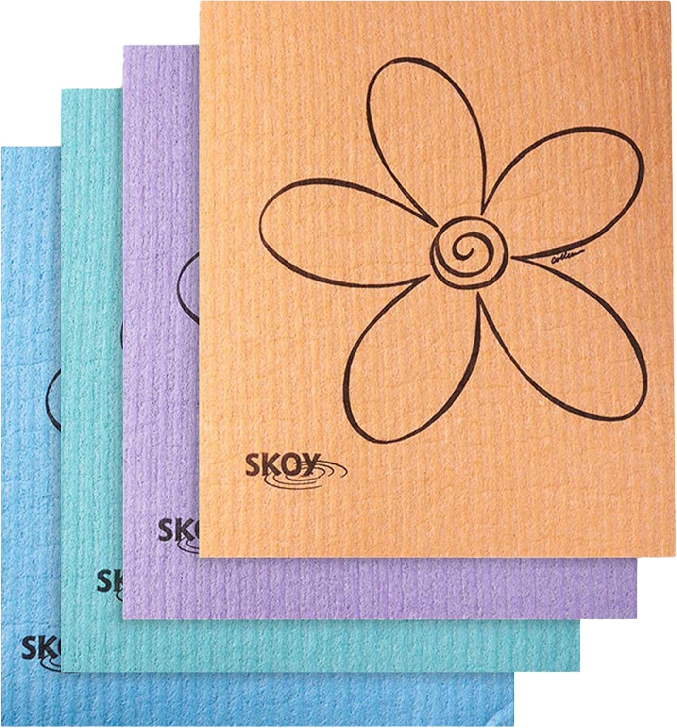 Eco-Friendly Cleaning Cloth (4-Pack: Assorted Colors), 4 Count